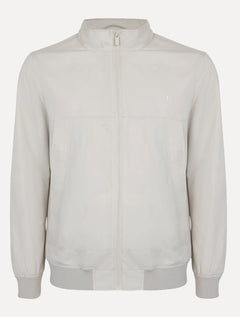 Jaqueta Dudalina Masculina Bomber Texturizada Recortes Cáqui Claro
