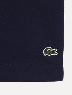 Bermuda Lacoste Masculina Moletom Basica Lisa Azul Marinho
