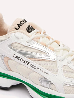 Tênis Lacoste Masculino L003 Textile 2K24 Wht/Grn Branco