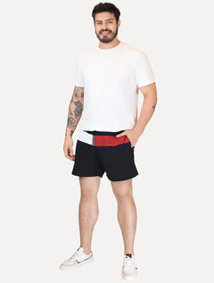 Short Tommy Hilfiger Medium Drawstring Colourblock Preto