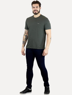 Camiseta Calvin Klein Masculina Flame New Logo Chumbo Mescla