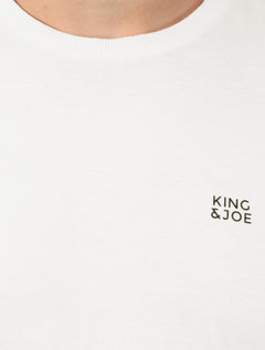 Camiseta King & Joe Masculina Basica Logotipo Off White