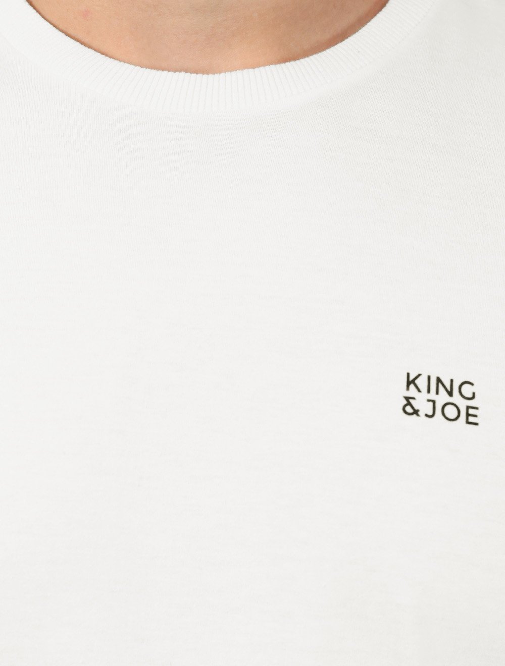 Camiseta King & Joe Masculina Basica Logotipo Off White