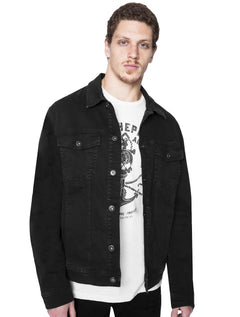 Jaqueta Ellus Jeans Masculina Denim Color Stretch Preta