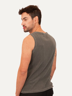 Regata Ellus Masculina Slim Rib Washed Crafted Stone Chumbo