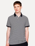 Polo Tommy Hilfiger Masculina Regular Piquet 1985 Striped Azul Marinho