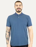 Polo Aramis Masculina Piquet Maquinetada Vegas Azul Índigo