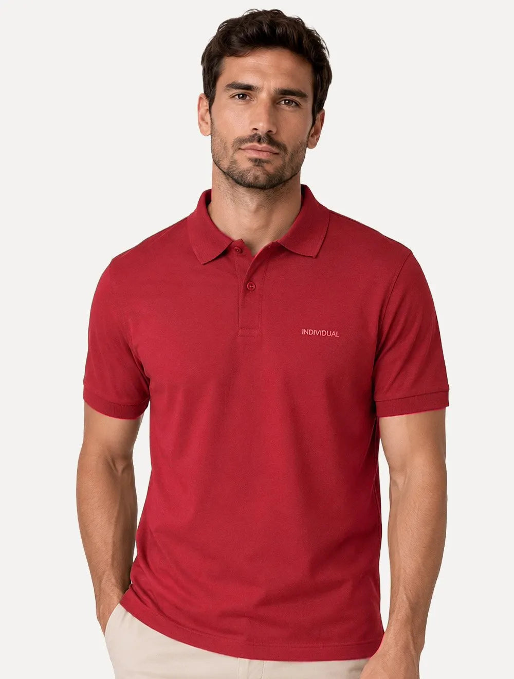 Polo Individual Masculina Comfort Pima Soft Touch Vermelho