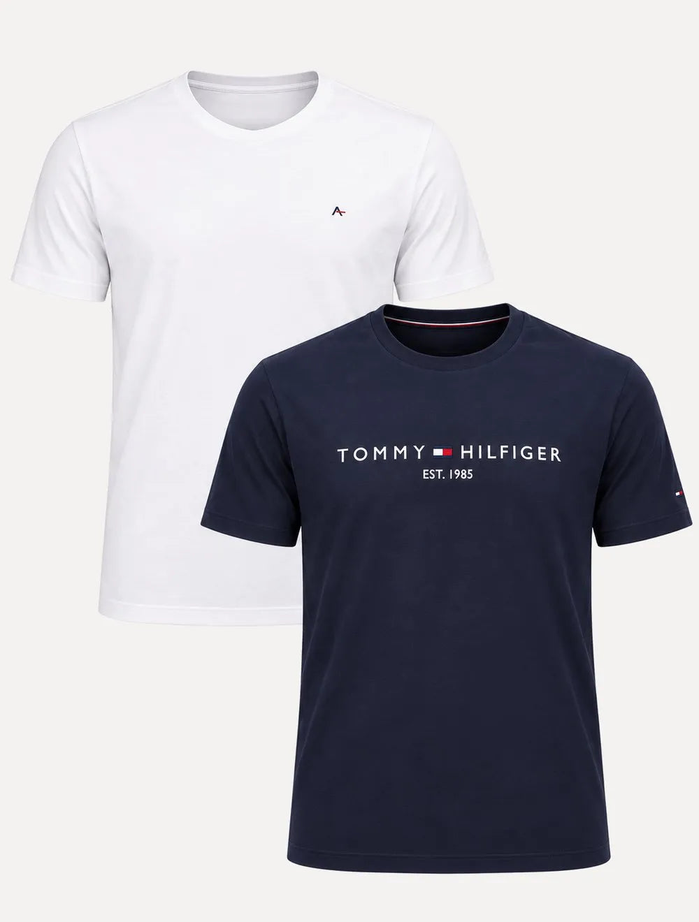 Kit Camisetas Aramis/Tommy Hilfiger | Branca/Azul Marinho