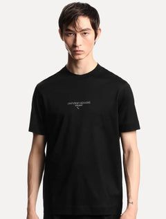 Camiseta Empório Armani Masculina Jersey Logo Chest Preta