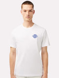 Camiseta Lacoste Masculina Regular Fit Blue Worldwide Branca