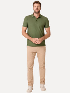 Polo Dudalina Masculina Piquet Essential Color Verde Escuro