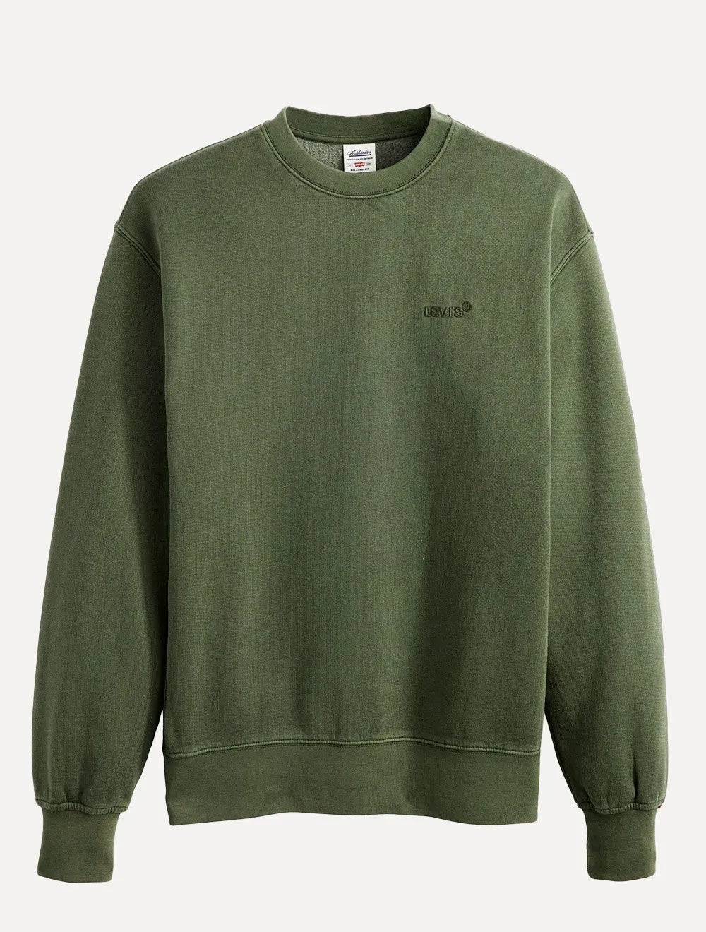 Moletom Levis Masculino Crewneck Authentic Logo Poster Verde