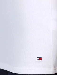 Camisetas Tommy Hilfiger Classic Crewneck Brancas Pack 3UN
