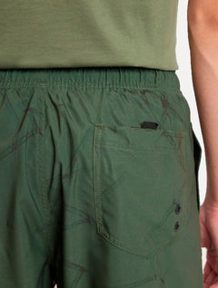 Short Aramis Masculino D'Água Elastico Estampado Traços Verde Escuro