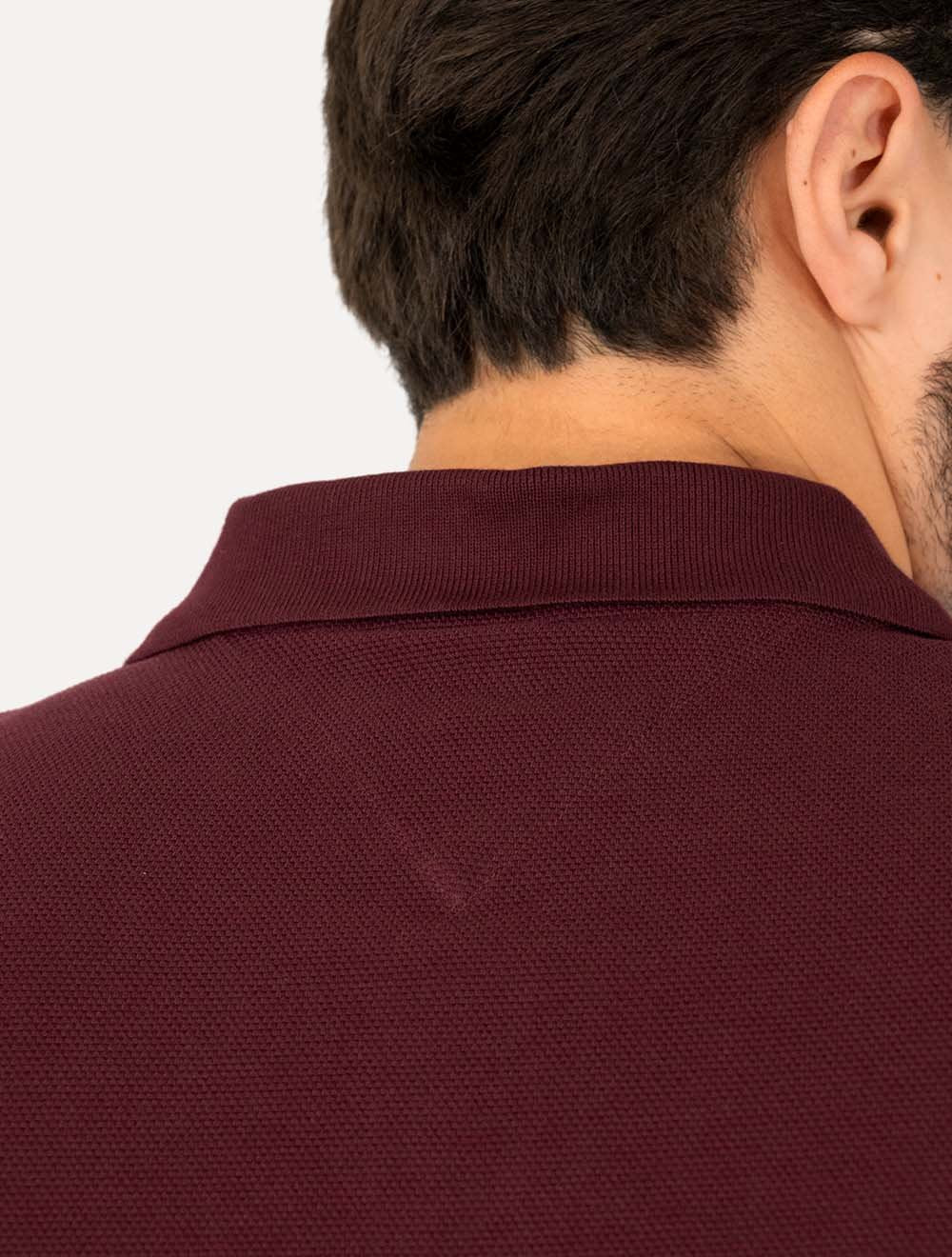 Polo Tommy Hilfiger Masculina Regular Shadow Global Stripe Bordô