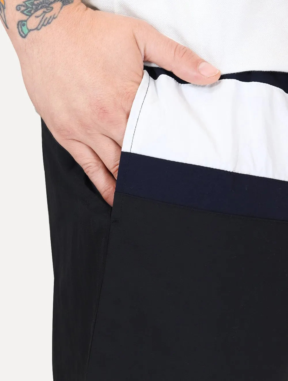 Short Tommy Hilfiger Medium Drawstring Colourblock Preto