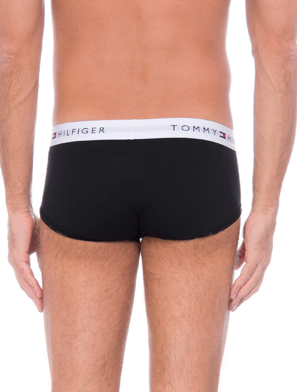 Cueca Tommy Hilfiger Cotton Stretch Brief Preta Pack 3UN