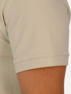 Polo Tommy Jeans Masculina Piquet Regular Placket Cáqui