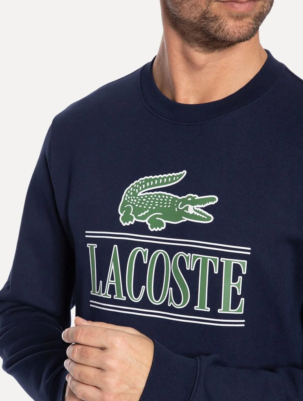 Moletom Lacoste Masculino Cotton Plush Branded Jogger Azul Marinho