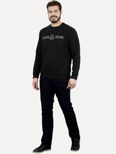 Moletom John John Masculino New Basic Logo Rusty Preto
