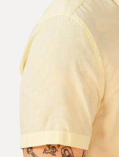 Camisa Aramis Masculina Manga Curta Slim Algodão Willis Amarela