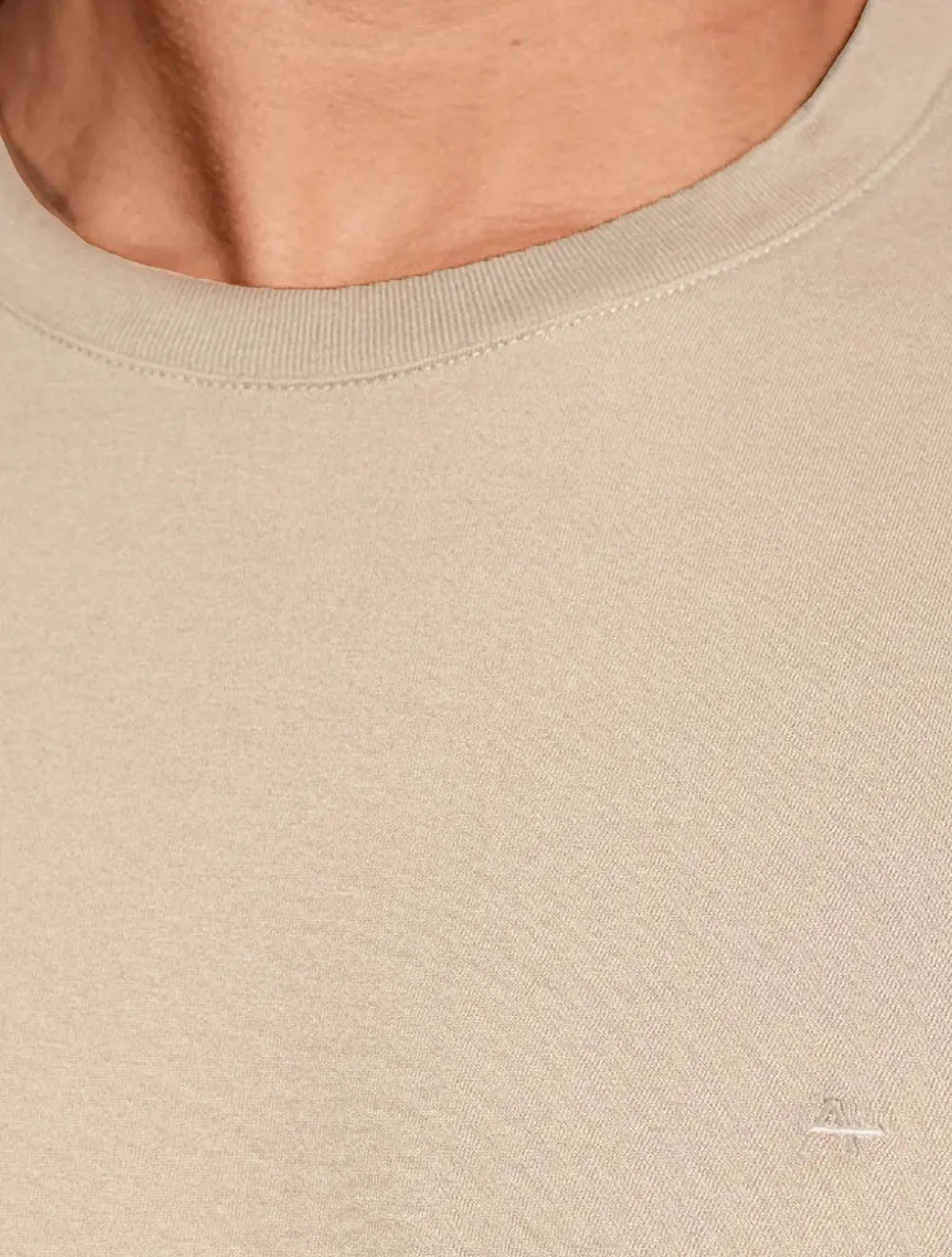 Camiseta Aramis Masculina Basic Lisa Mono Logo Amêndoa