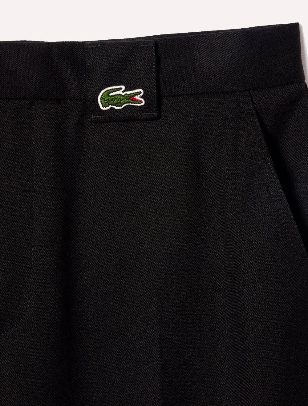Calça Lacoste Masculina Sarja Chino Straight Croco Preta