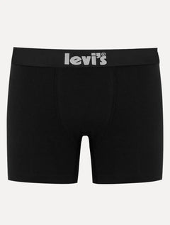 Cuecas Levis Boxer Brief Poster Azul Marinho Preta Pack 2UN