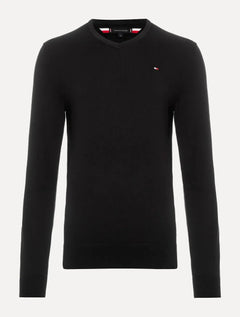 Suéter Tommy Hilfiger Masculino Signature V-Neck Preto