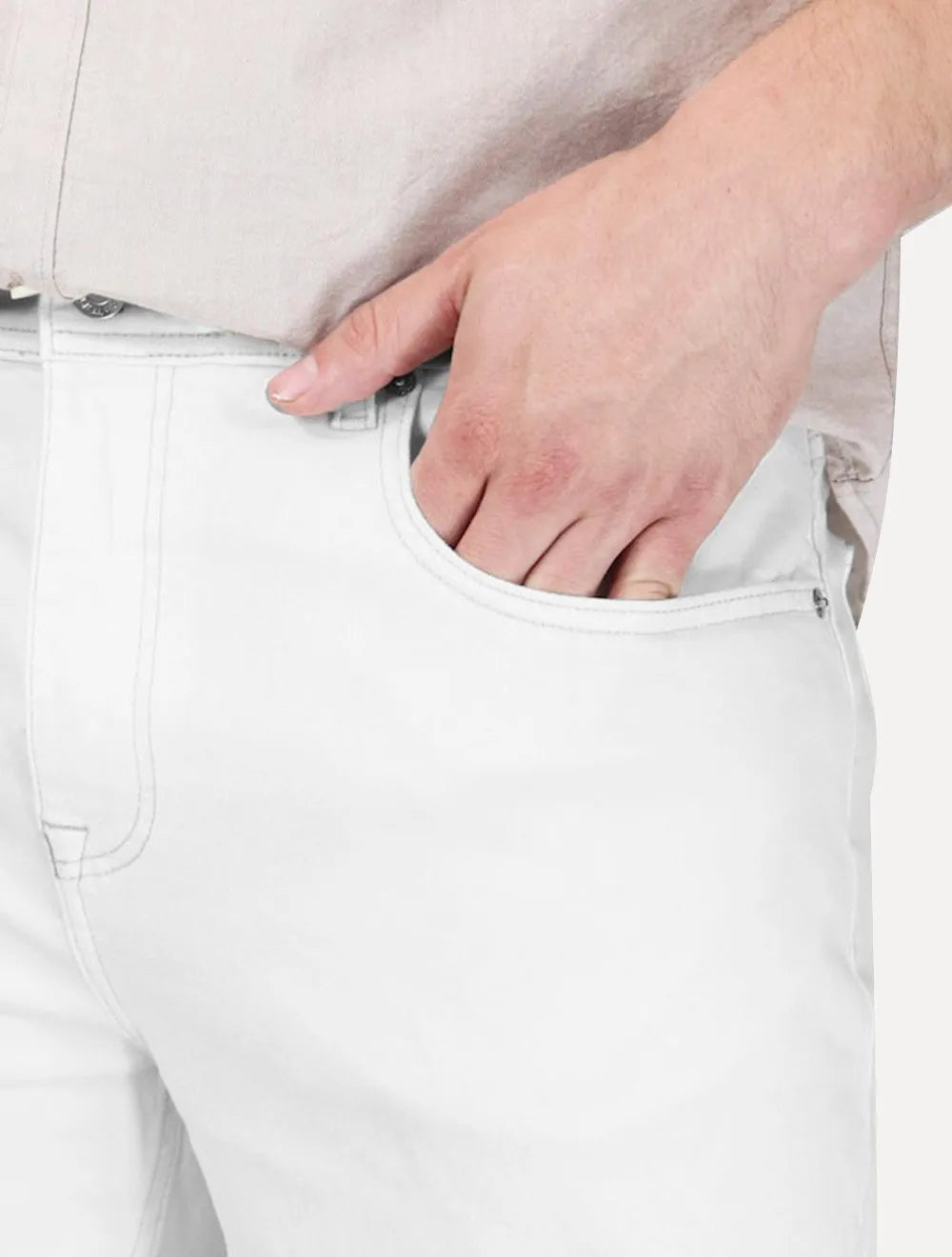 Bermuda Tommy Hilfiger Masculina Sarja Brooklyn Short Branca