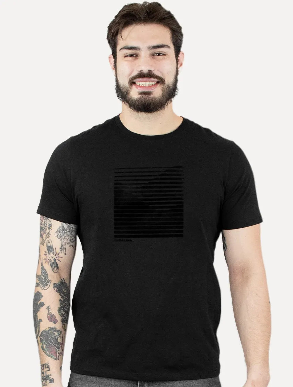 Camiseta Dudalina Masculina Mountain Surton Preta