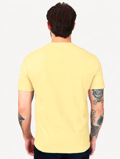 Camiseta Calvin Klein Jeans Masculina Institutional New Logo Amarelo Claro