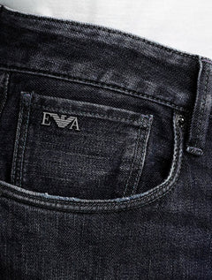 Calça Jeans Empório Armani Masculina J06 Slim Fit 5 Pockets Azul Escuro