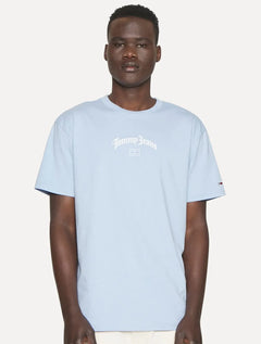 Camiseta Tommy Jeans Masculina Regular Grunge Arch Azul Claro