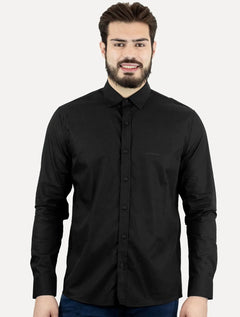 Camisa Calvin Klein Jeans Masculina Regular Plain Dark Logo Preta