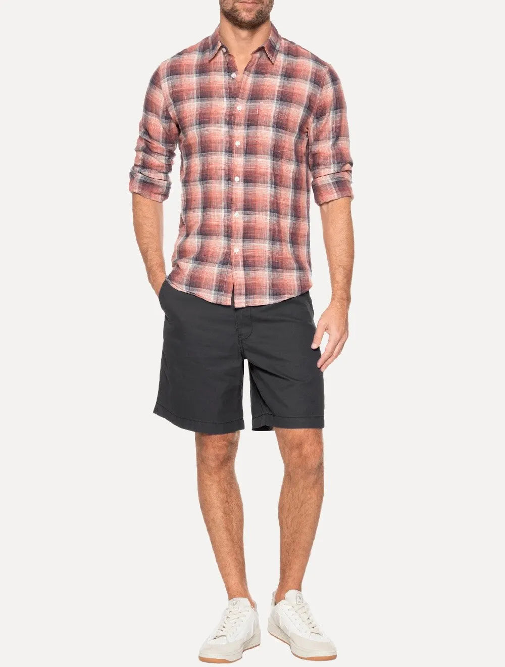 Bermuda Levis Masculina Sarja XX Chino Relaxed Short II Chumbo