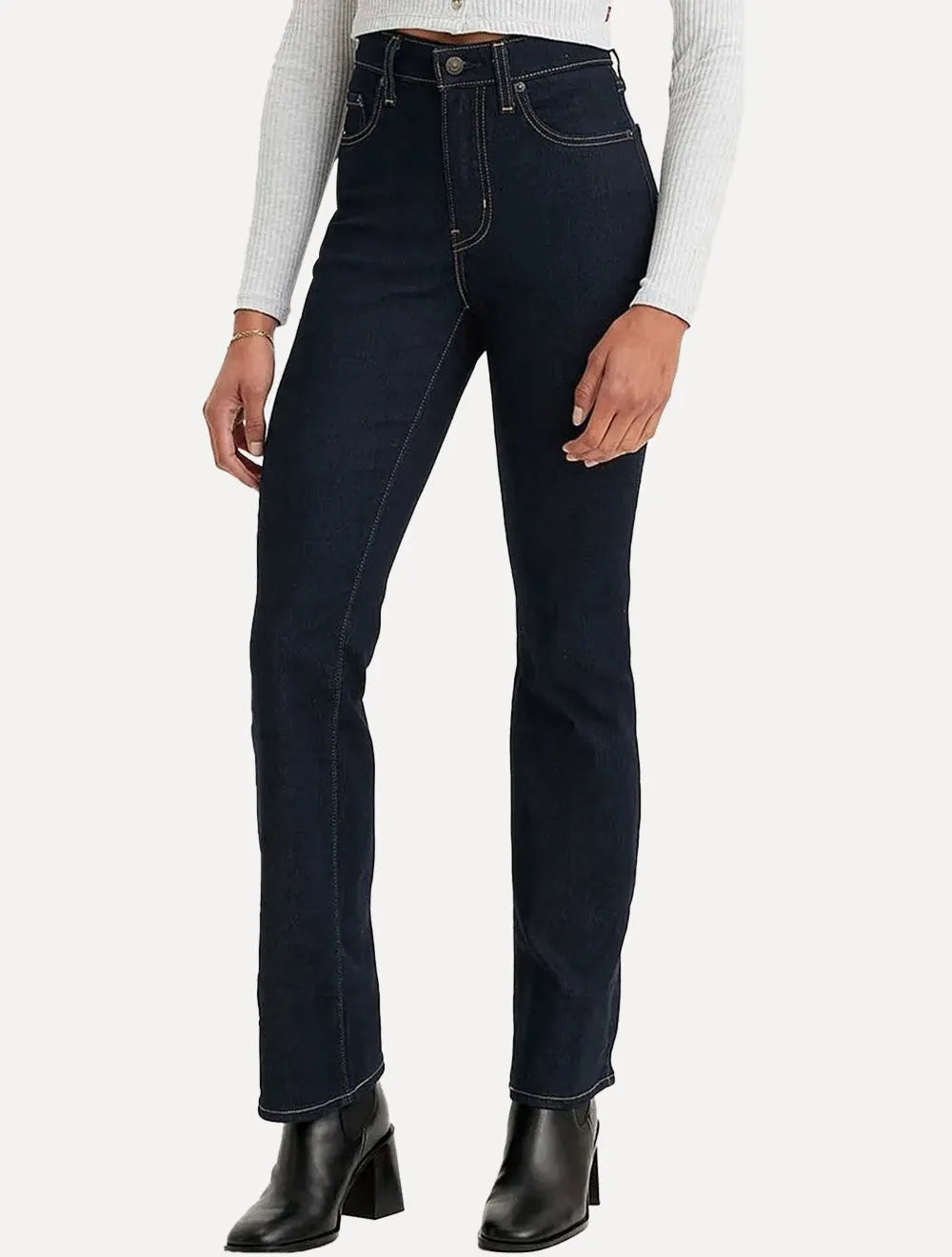 Calça Levis Jeans Feminina 725 High Rise Bootcut Azul Escuro