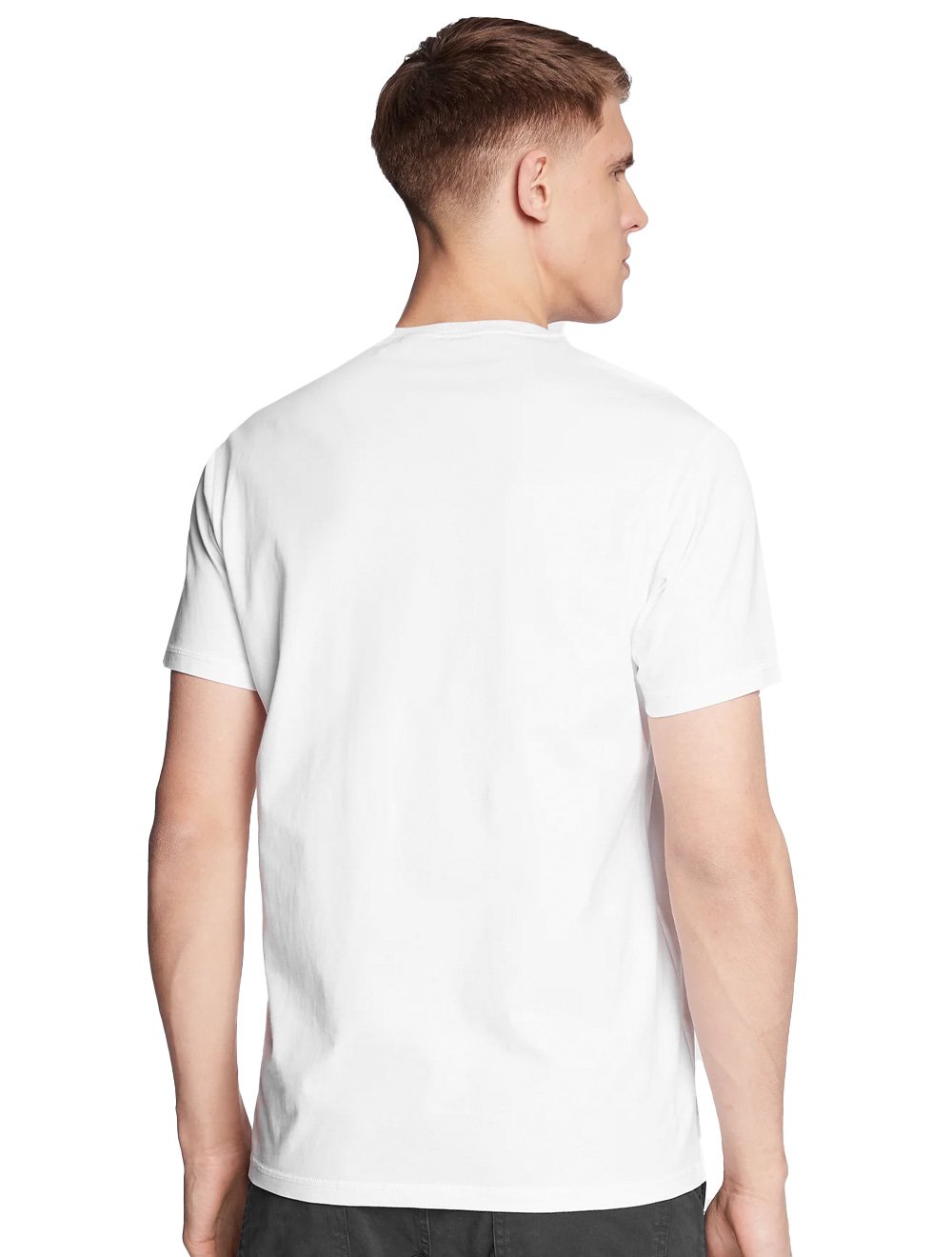 Camiseta Guess Masculina Dark Small Silk Logo Branca