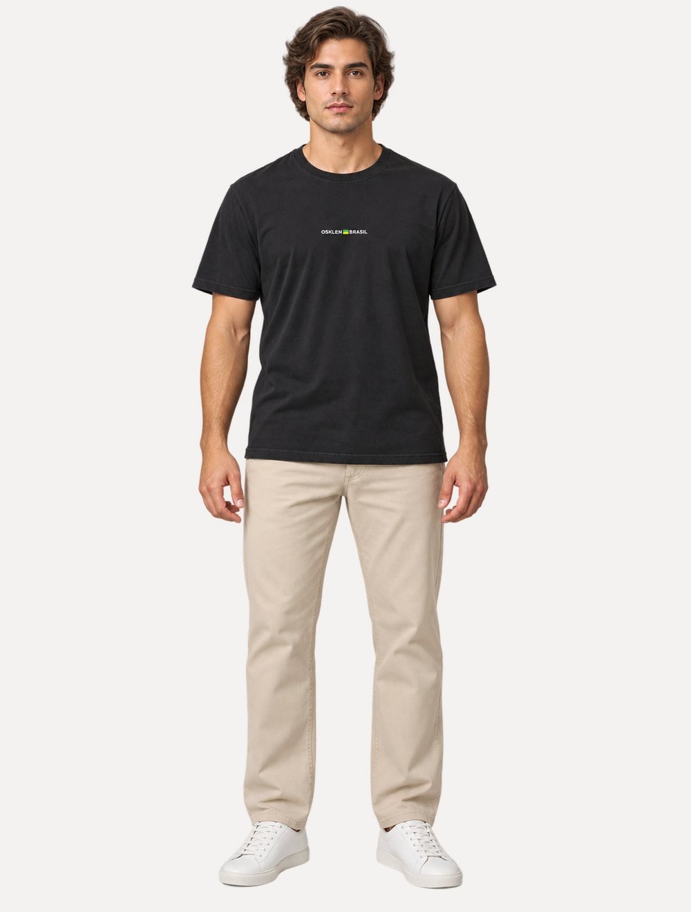 Camiseta Osklen Masculina Regular Vintage Brasil Preta