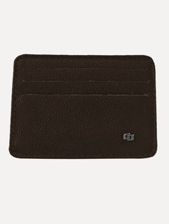 Carteira Colcci Masculina Porta Cartão Couro Carimbo Duplo Marrom Café