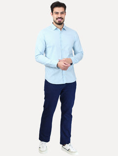 Camisa John John Masculina Slim Fit Light Azul Claro