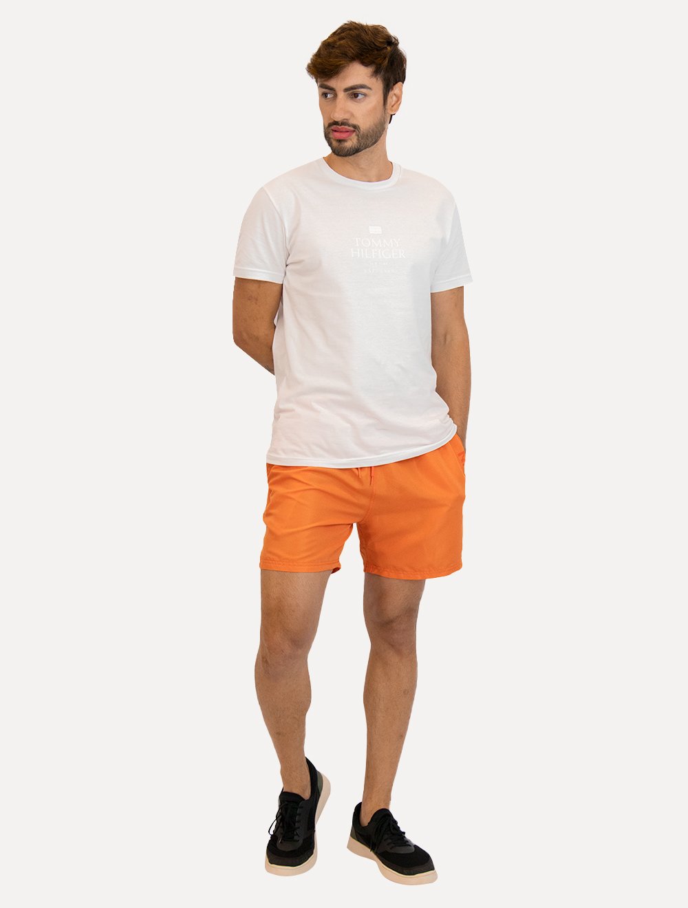 Short John John Masculino Trancoso Fiji Arequipa Laranja