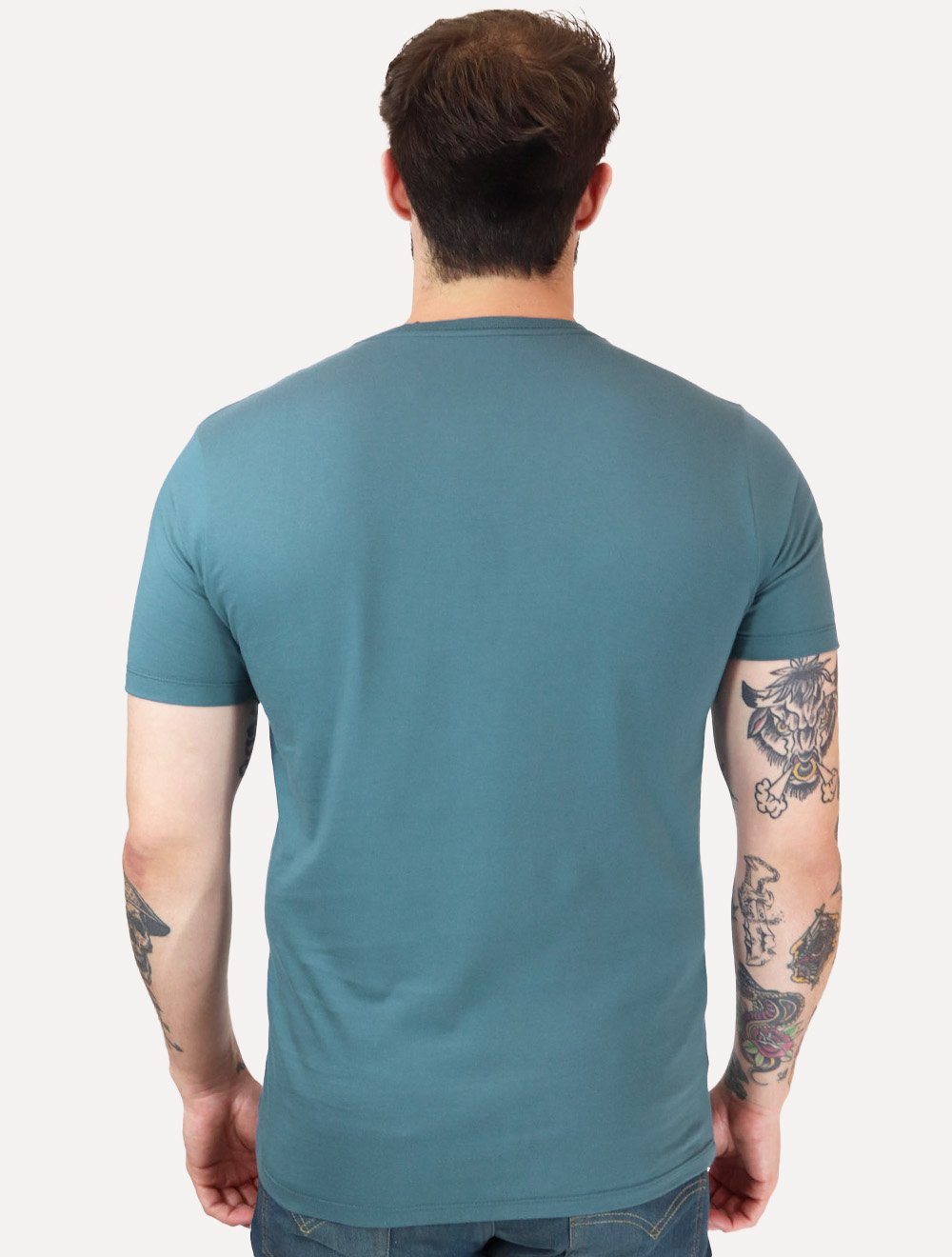 Camiseta Guess Masculina Light Icon Azul Turquesa