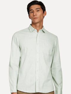 Camisa Aramis Masculina Regular Algodão Lotte Pocket Verde Mescla