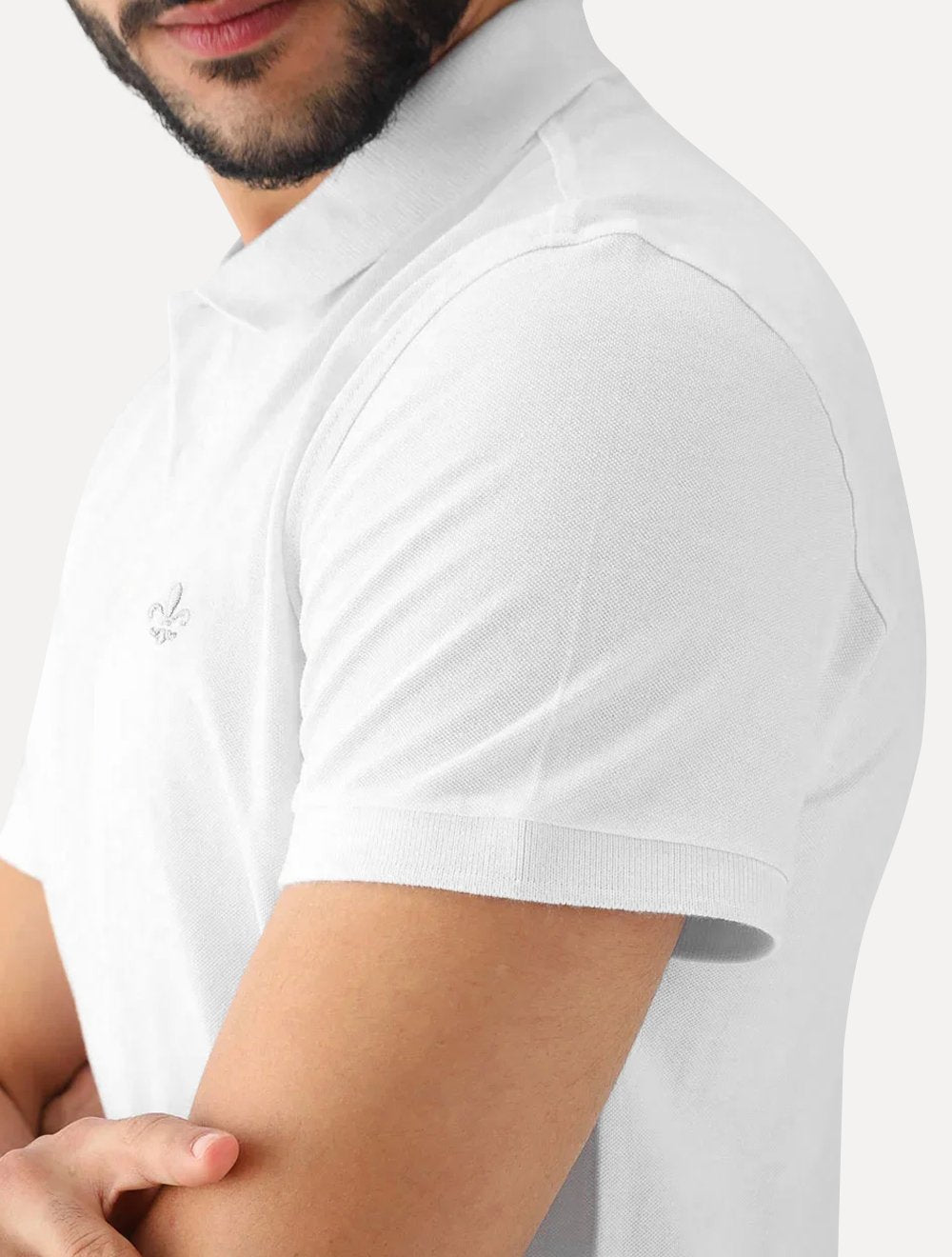 Polo Dudalina Masculina Essentials Extra Cotton Light Icon Branca