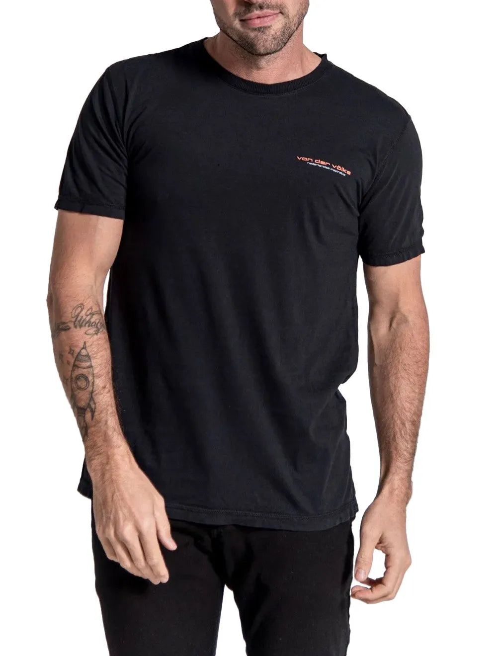 Camiseta Von der Volke Masculina Origineel Nederlandse Preta