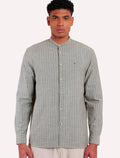 Camisa Aramis Masculina Regular Gola Padre Listras Verde