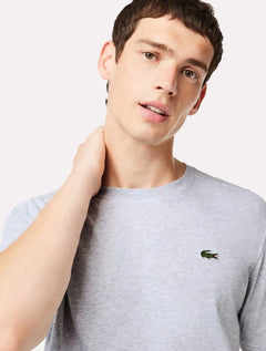 Camiseta Lacoste Masculina Basic Sport Quick Dry Cinza Mescla