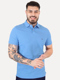 Polo Tommy Hilfiger Masculina Regular Piquet 1985 Azul